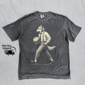 Retro Wolf Man Basketball 90s Basketball Lovers Vintage Vintage 90s Washed Distressed Basketballer