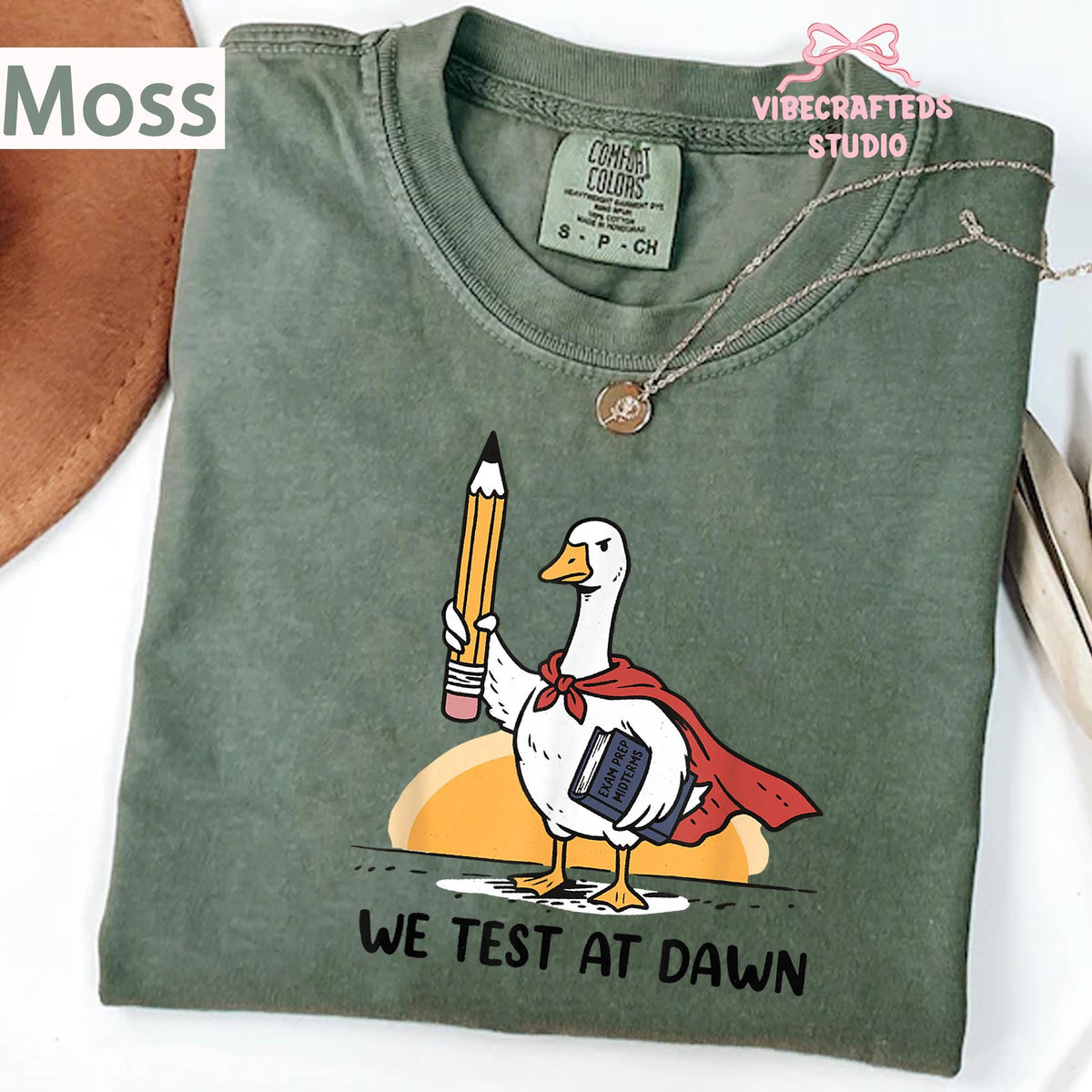 Test Dawn Teacher Goose Comfort Colors Test Day Teacher Teacher Humor Exam Day Goodbye School Tee