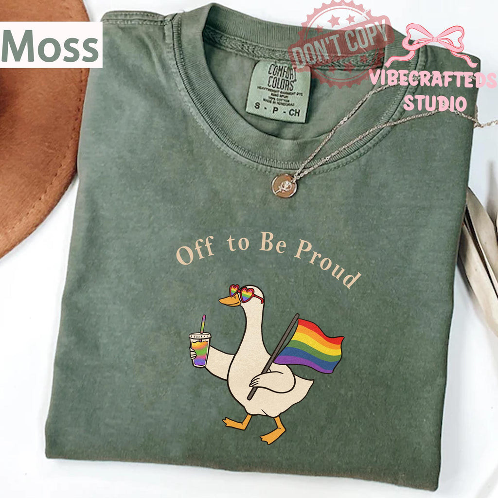 Comfort Colors Pride Goose Lgbt Rainbow Off Proud Gay Pride Lesbian Lgbtq Tee Goose