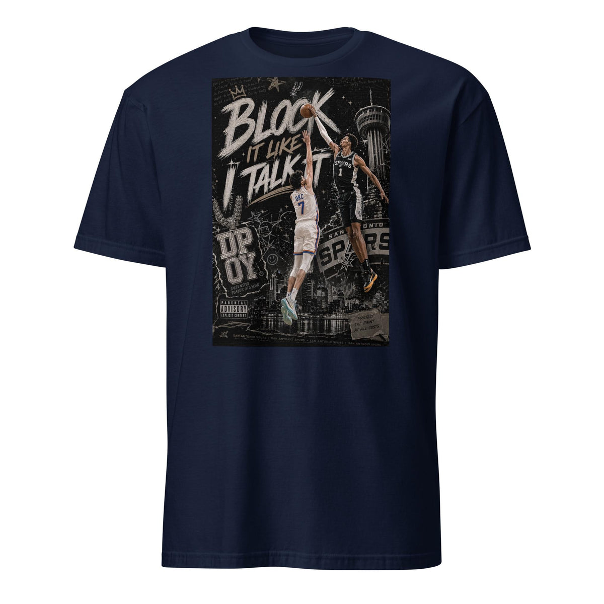 Block Like Talk Spurs Wembanyama Hip Hop Basketball Tee San Antonio Spurs Fan