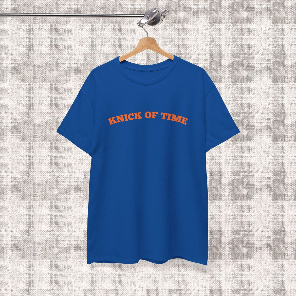 Knick Time Ny Basketball Pun Tee Sports Fan Blue Orange Game Day Retro Pop Culture