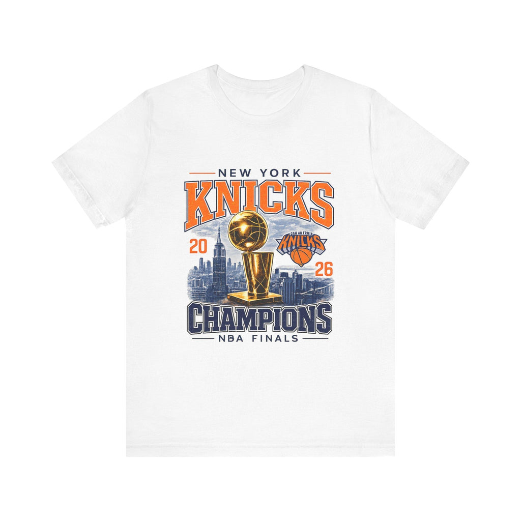York Knicks Champions Tee 2026 Nba Finals Trophy City Skyline
