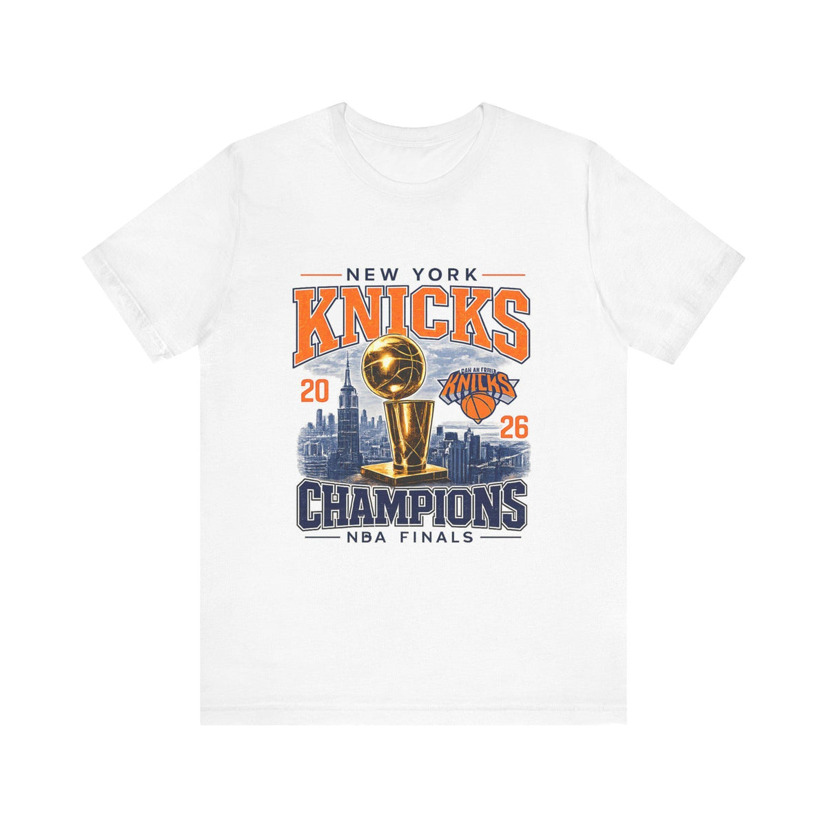 York Knicks Champions Tee 2026 Nba Finals Trophy City Skyline