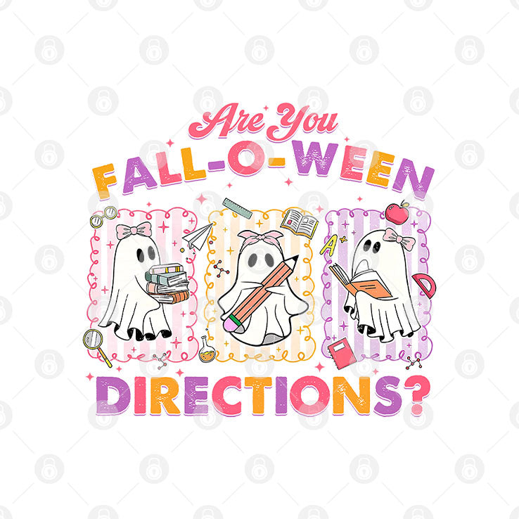 Are You Fall-O-Ween Directions Halloween Fall Teacher T Shirt Unisex