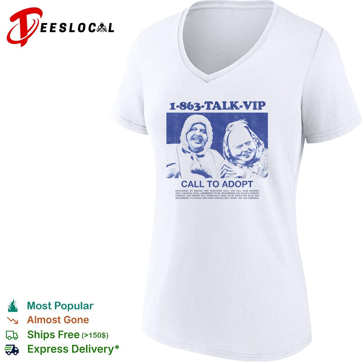 1 863 talk vip call to adopt shirt Unisex