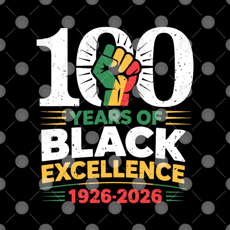 100 Years Of Black Excellence 1926 2026 Black History Month Shirt Unisex