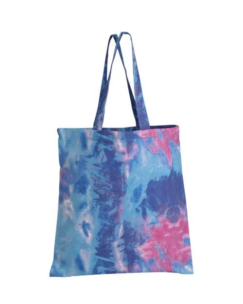 Q-Tees Tie-Dyed Canvas Tote Bag