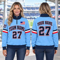 Personalized Tennessee Football Quarter Zip Pullover Sweatshirt, Sports Fan Gift