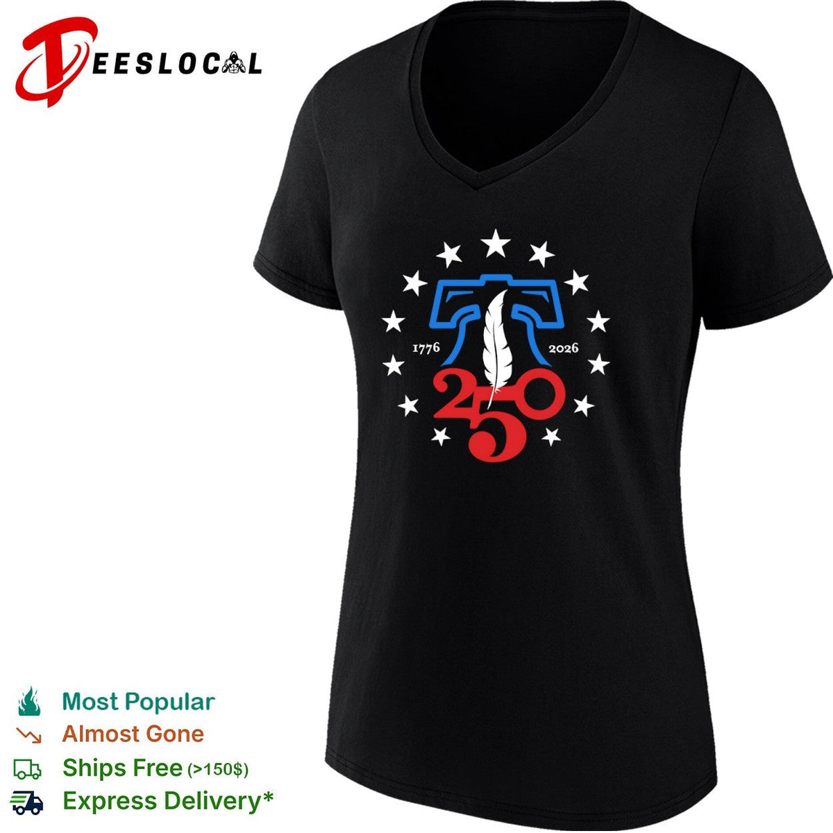 1776 2026 250 Liberty Bell Feather United States Semiquincentennial Anniversary shirt Unisex