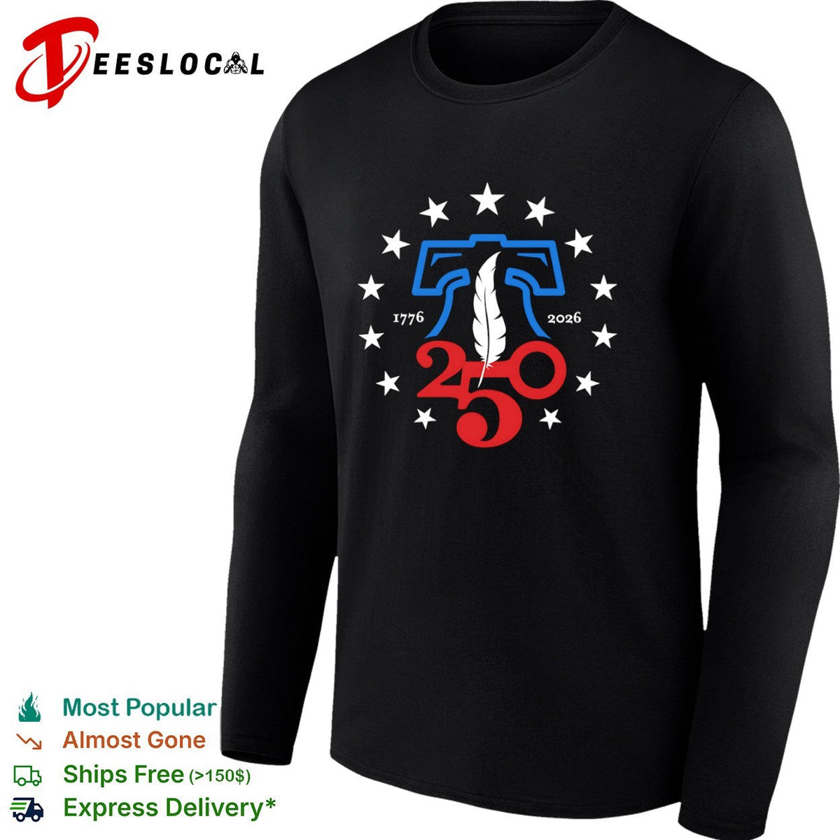 1776 2026 250 Liberty Bell Feather United States Semiquincentennial Anniversary shirt Unisex