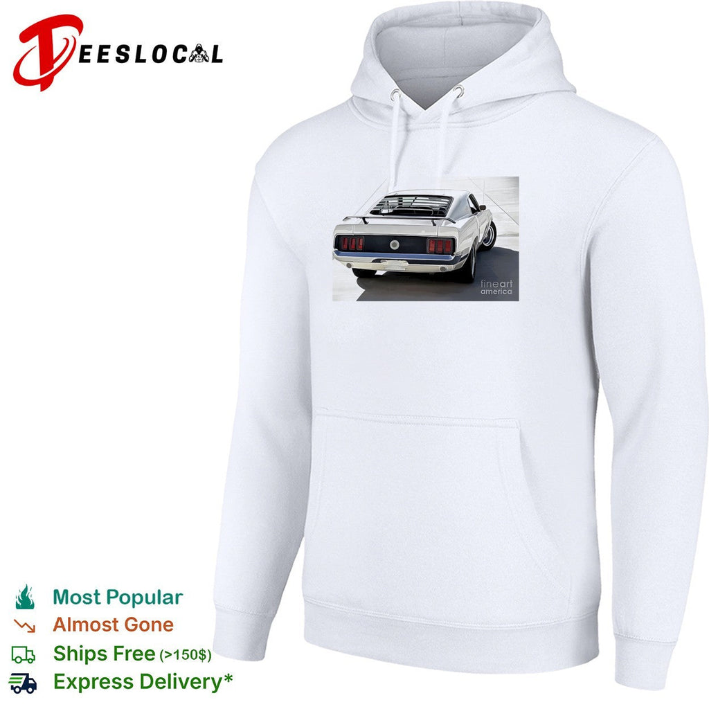 1969 Ford Mustang Fastback Classic Muscle Car Rear View shirt Unisex