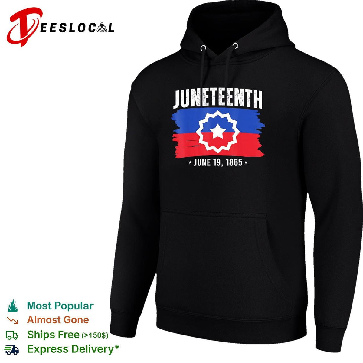 Juneteenth June 19 1865 star of freedom badge poster shirt Unisex