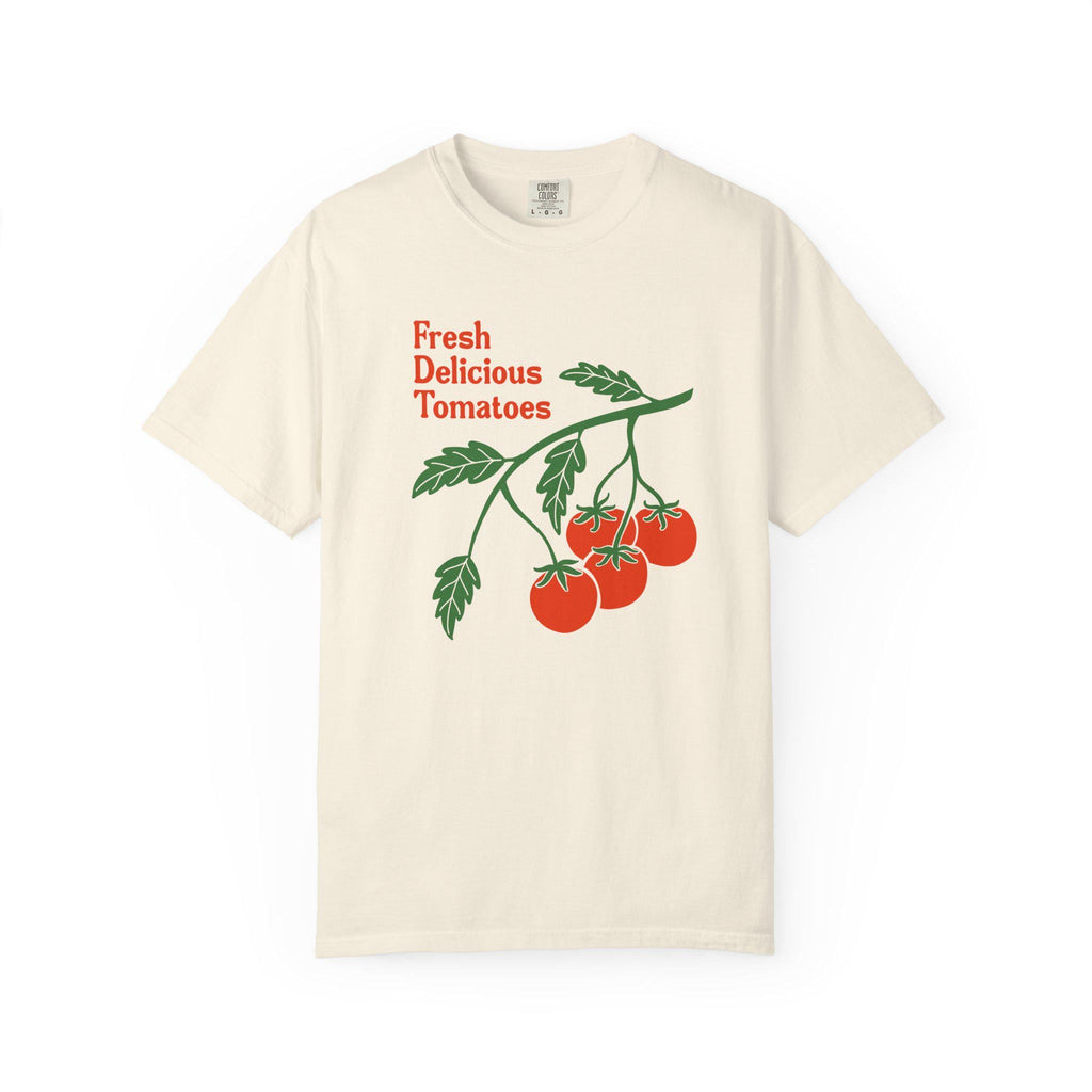 Fresh Delicious Tomatoes Tomato Vine Red Green Produce Tee Fdt