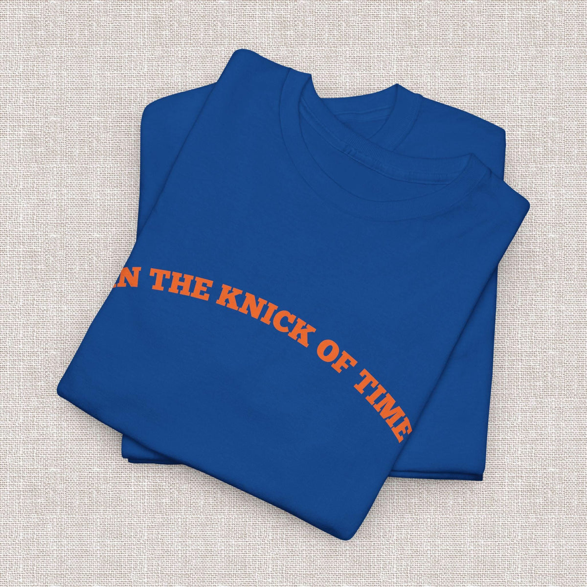 Knick Time Ny Basketball Pun Tee Sports Fan Blue Orange Game Day Pop Culture