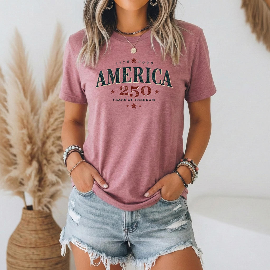 250 Years Freedom Bella Canvas Retro American Flag Usa Flag 4th July Proud Patriotic American