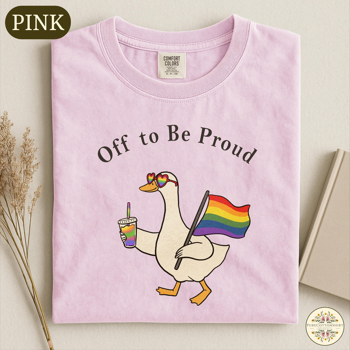 Off Proud Comfort Colors Pride Goose Lgbtq Rainbow Tee Pride Month Sweater Lesbian Gay Pride Human Rights Tee