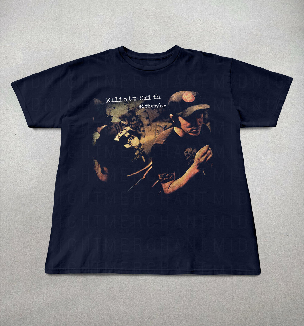 Elliot Smith Either Indie Folk Retro 90s Elliot Smith Alt Rock Tee 90s Band Tee