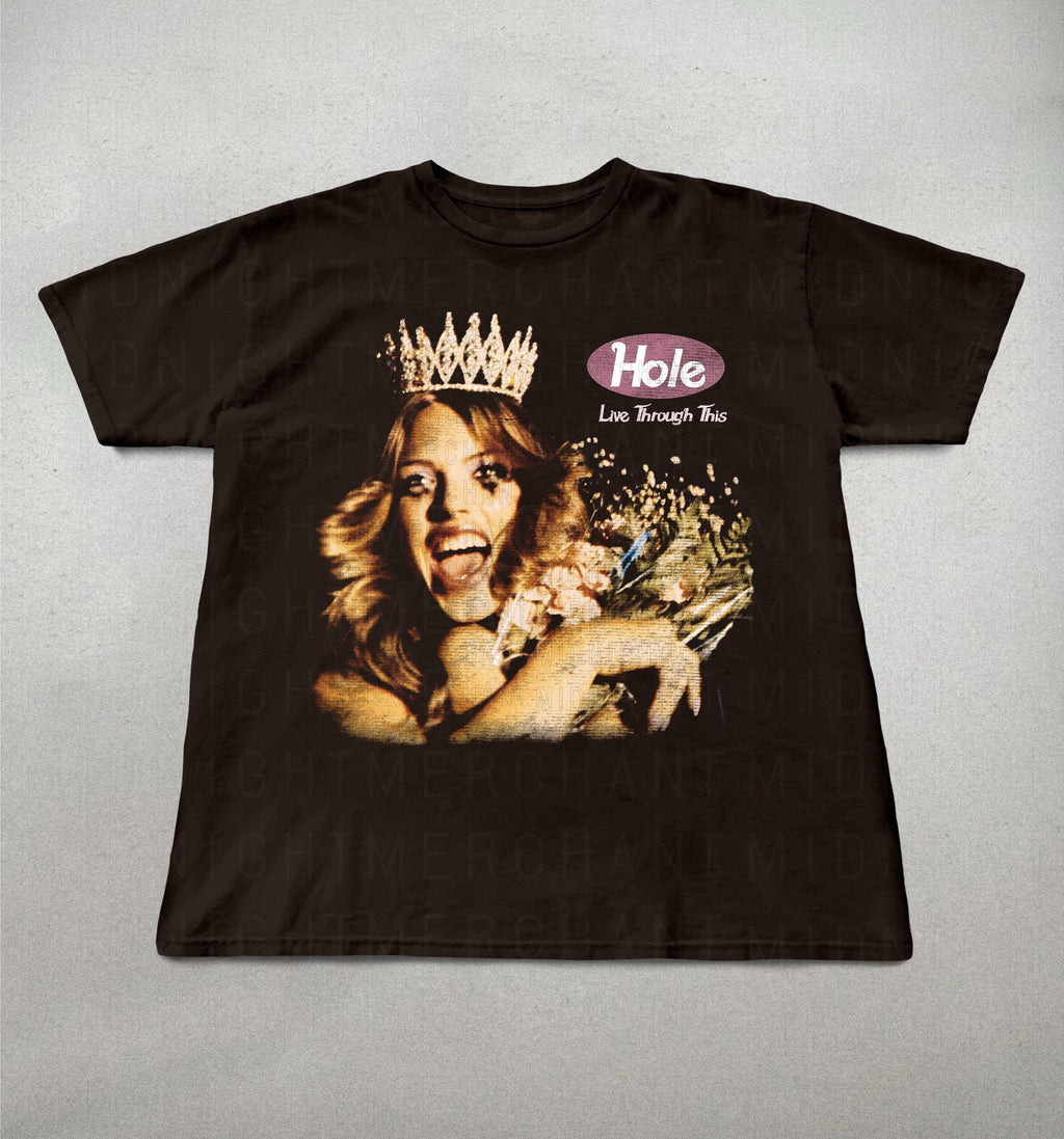 Hole Band Live Through 90s Band Tees Retro Alt Rock Tee