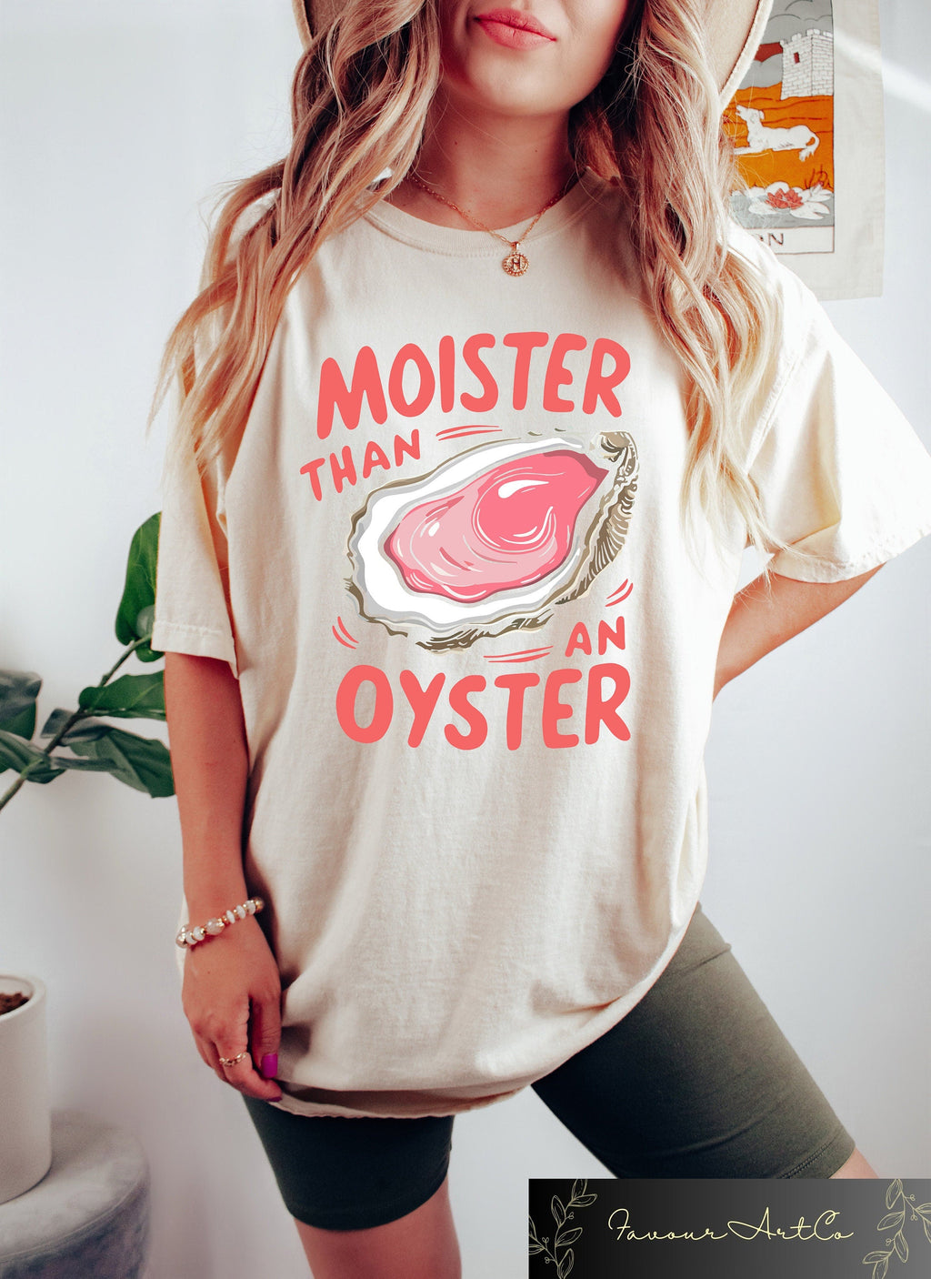 Moister Oyster Retro Humor Casual Unisex