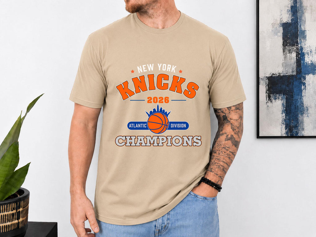 York Knicks 2026 Atlantic Division Champions Knicks Basketball Fan Tee Nyc Playoff Champions Knicks Fans