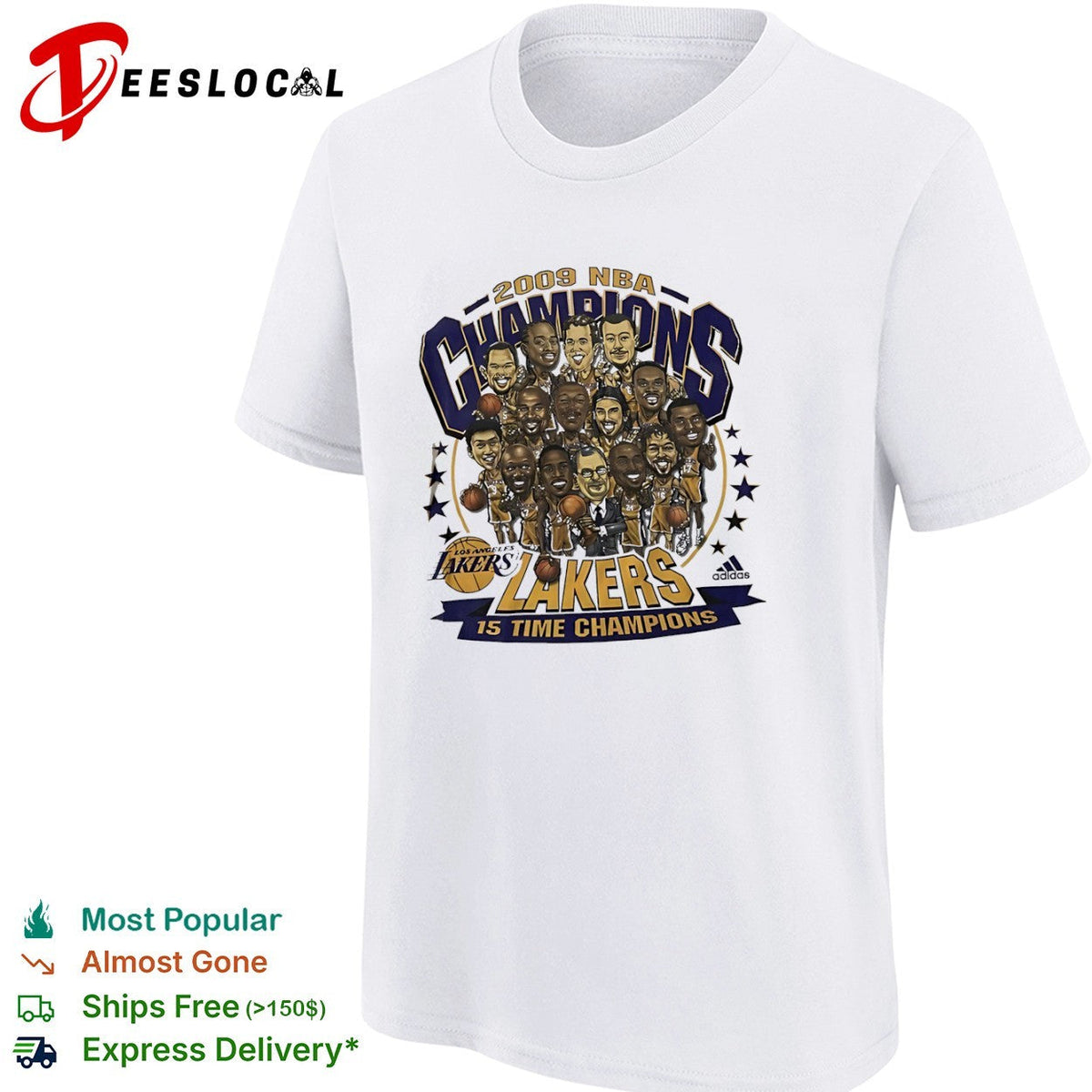 2009 NBA Champions Los Angeles Lakers 15 Time Champions shirt Unisex