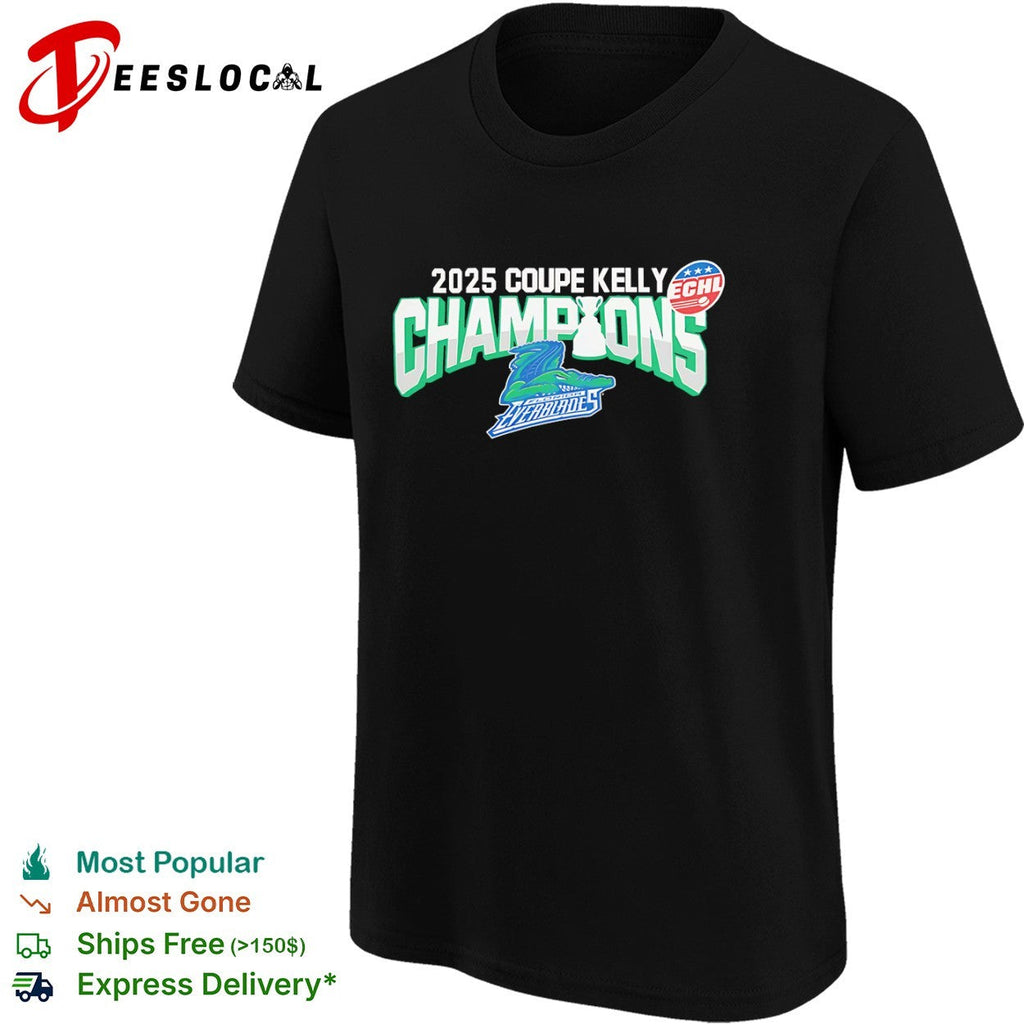 2025 Coupe Kelly Champions Florida Everblades ECHL Hockey Playoffs Winner shirt Unisex