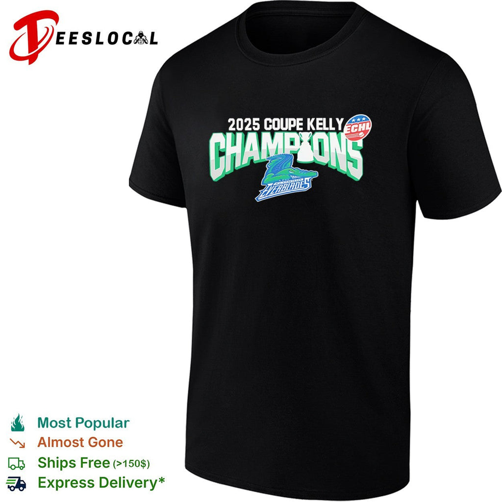 2025 Coupe Kelly Champions Florida Everblades ECHL Hockey Playoffs Winner shirt Unisex