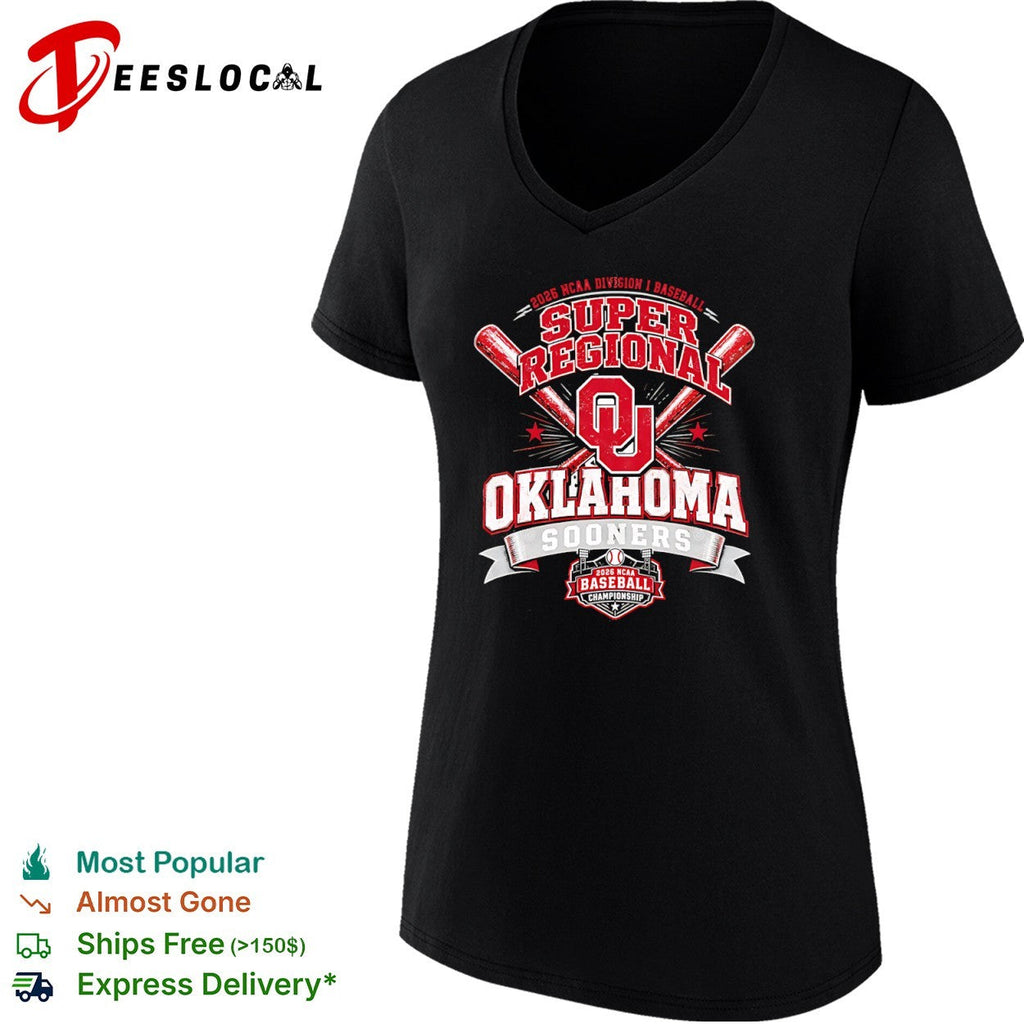 2025 NCAA Division I Baseball Super Regional Oklahoma Sooners 2026 Championship shirt Unisex