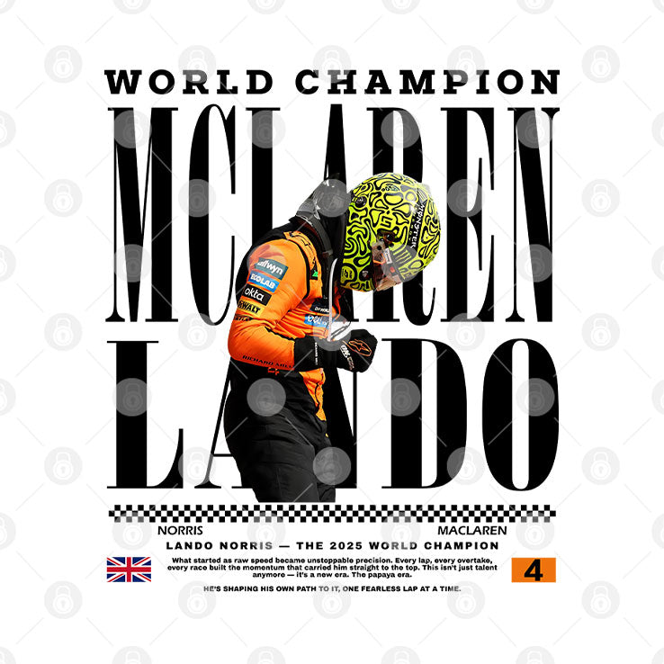 2025 World Champion Lando Norris McLaren T Shirt Unisex