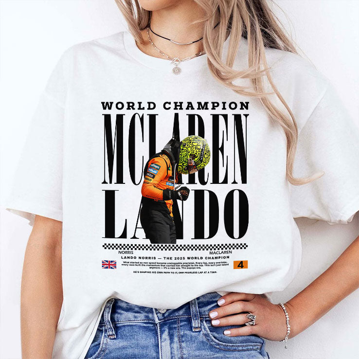 2025 World Champion Lando Norris McLaren T Shirt Unisex