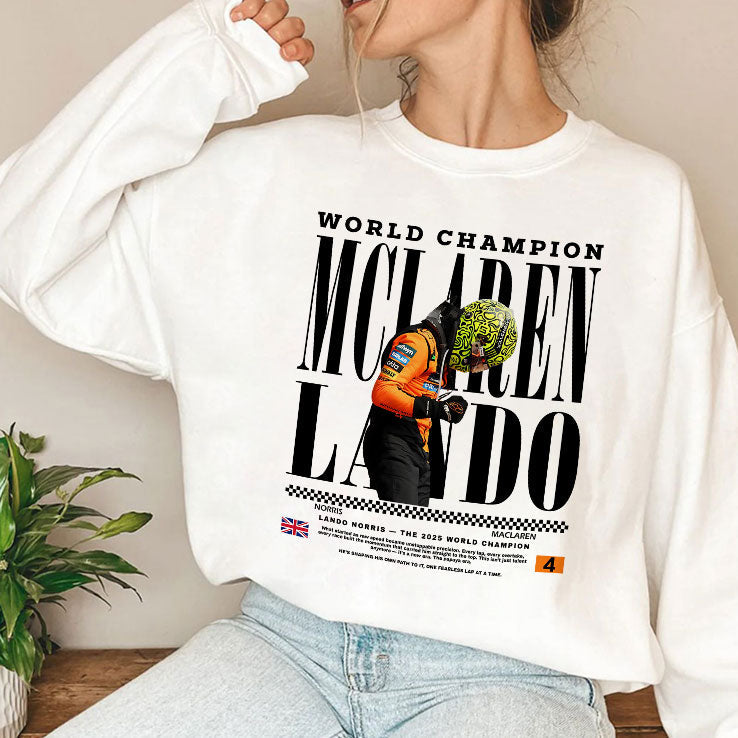 2025 World Champion Lando Norris McLaren T Shirt Unisex