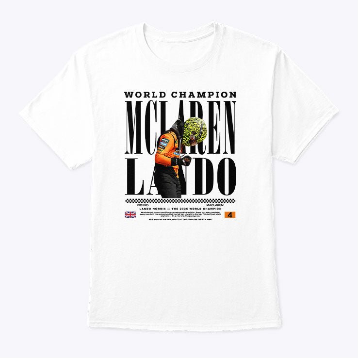 2025 World Champion Lando Norris McLaren T Shirt Unisex