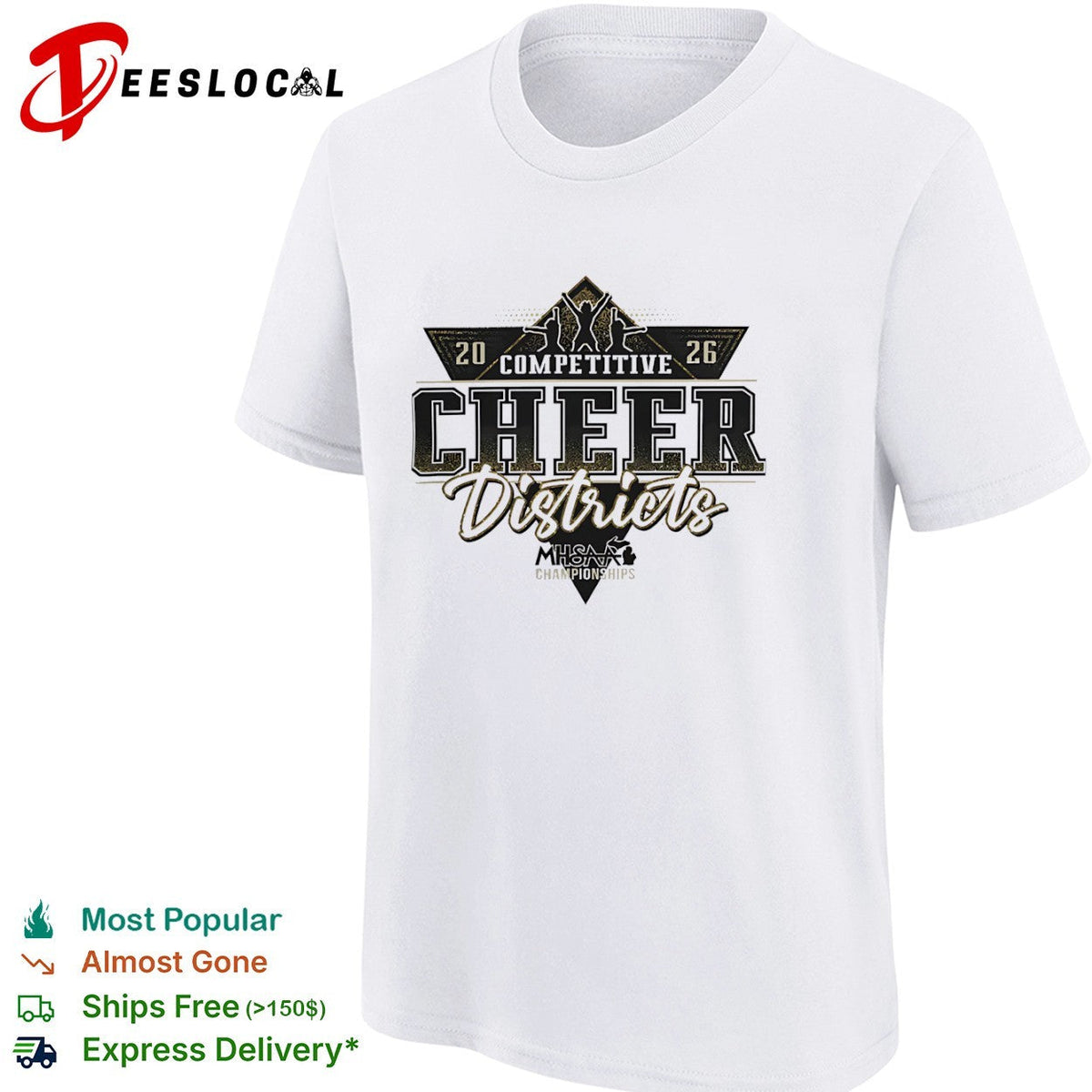 2026 Competitive Cheer Districts MHSAA Championships shirt Unisex