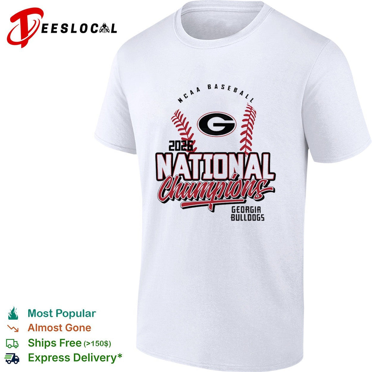 2026 Georgia Bulldogs NCAA Baseball National Champions Georgia Bulldogs shirt Unisex