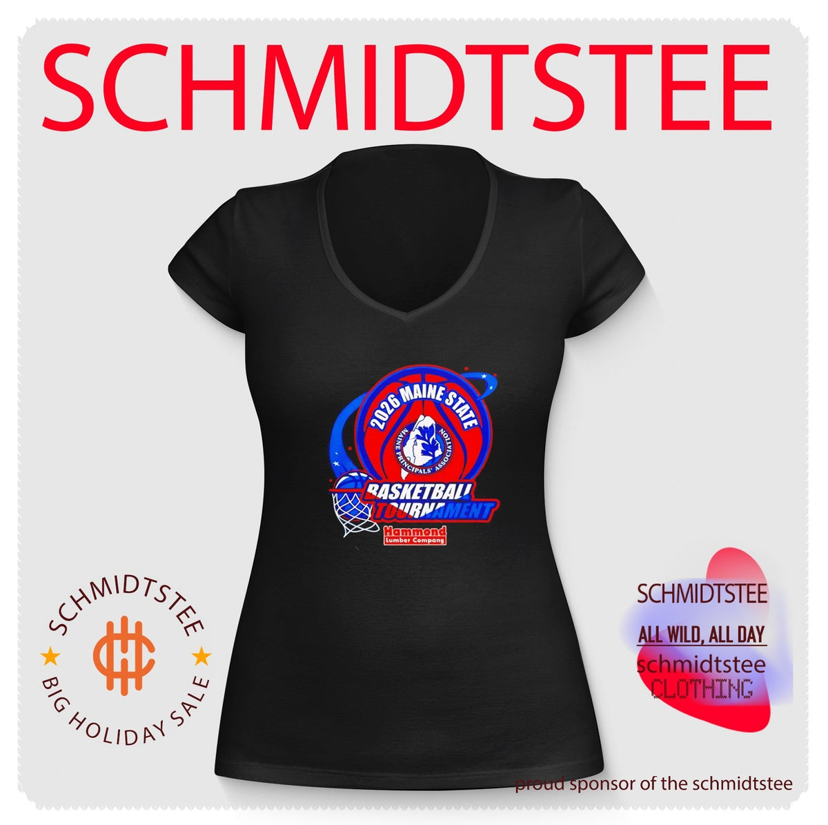 2026 Maine State Basketball Tournament Maine Principals’ Association Hammond Lumber Company shirt