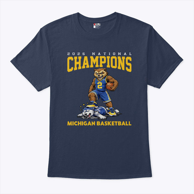2026 Michigan Basketball Champions T Shirt Unisex