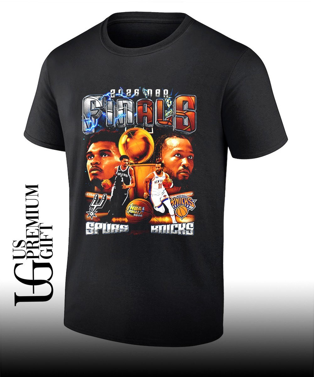 2026 NBA Finals Victor Wembanyama Spurs and Jalen Brunson Knicks basketball shirt Unisex