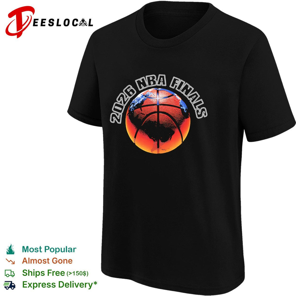 2026 NBA Finals basketball globe world shirt Unisex