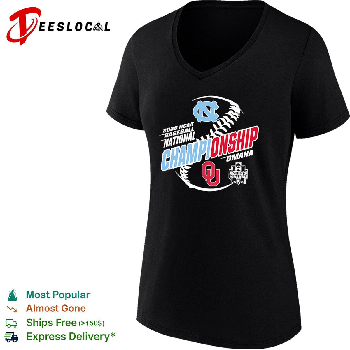 2026 NCAA Baseball National Championship Omaha North Carolina vs Oklahoma Sooners shirt Unisex