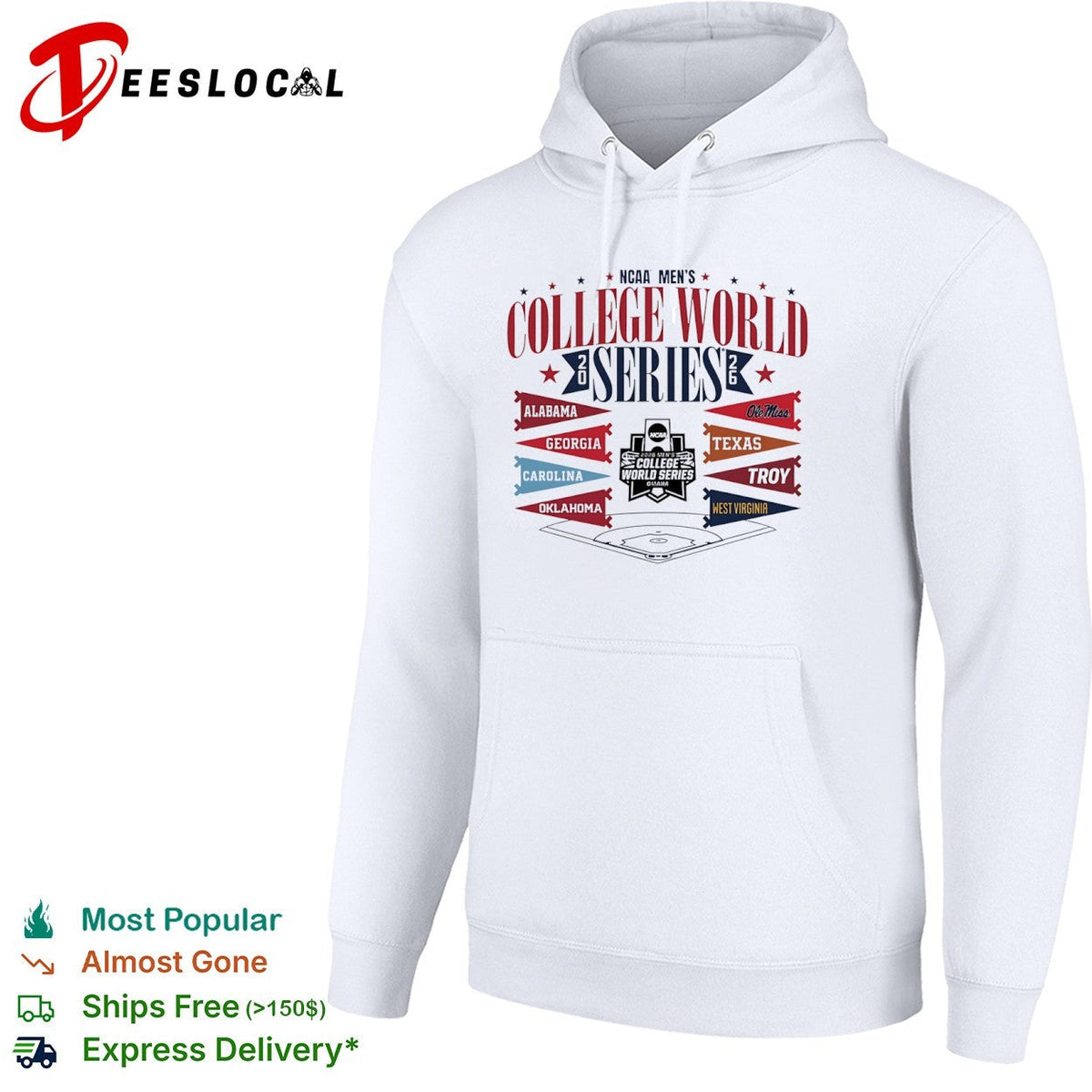 2026 NCAA College World Series Alabama Georgia Carolina Oklahoma Ole Miss shirt Unisex