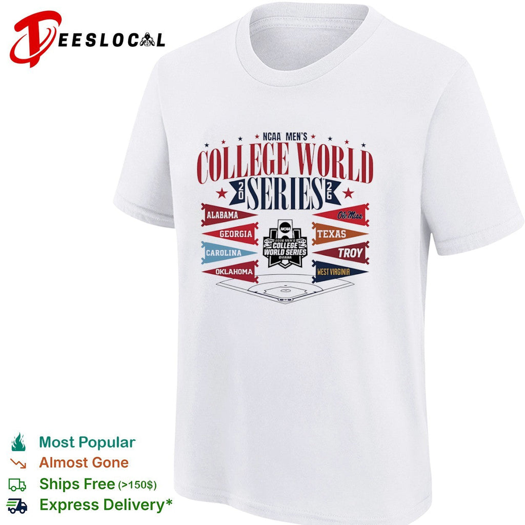 2026 NCAA College World Series Alabama Georgia Carolina Oklahoma Ole Miss shirt Unisex