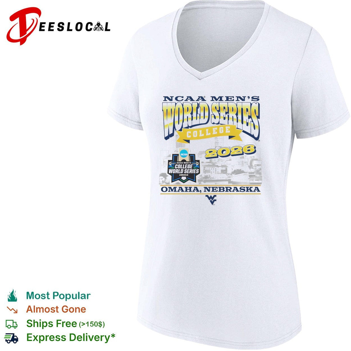 2026 NCAA College World Series Omaha Nebraska West Virginia Mountaineers shirt Unisex