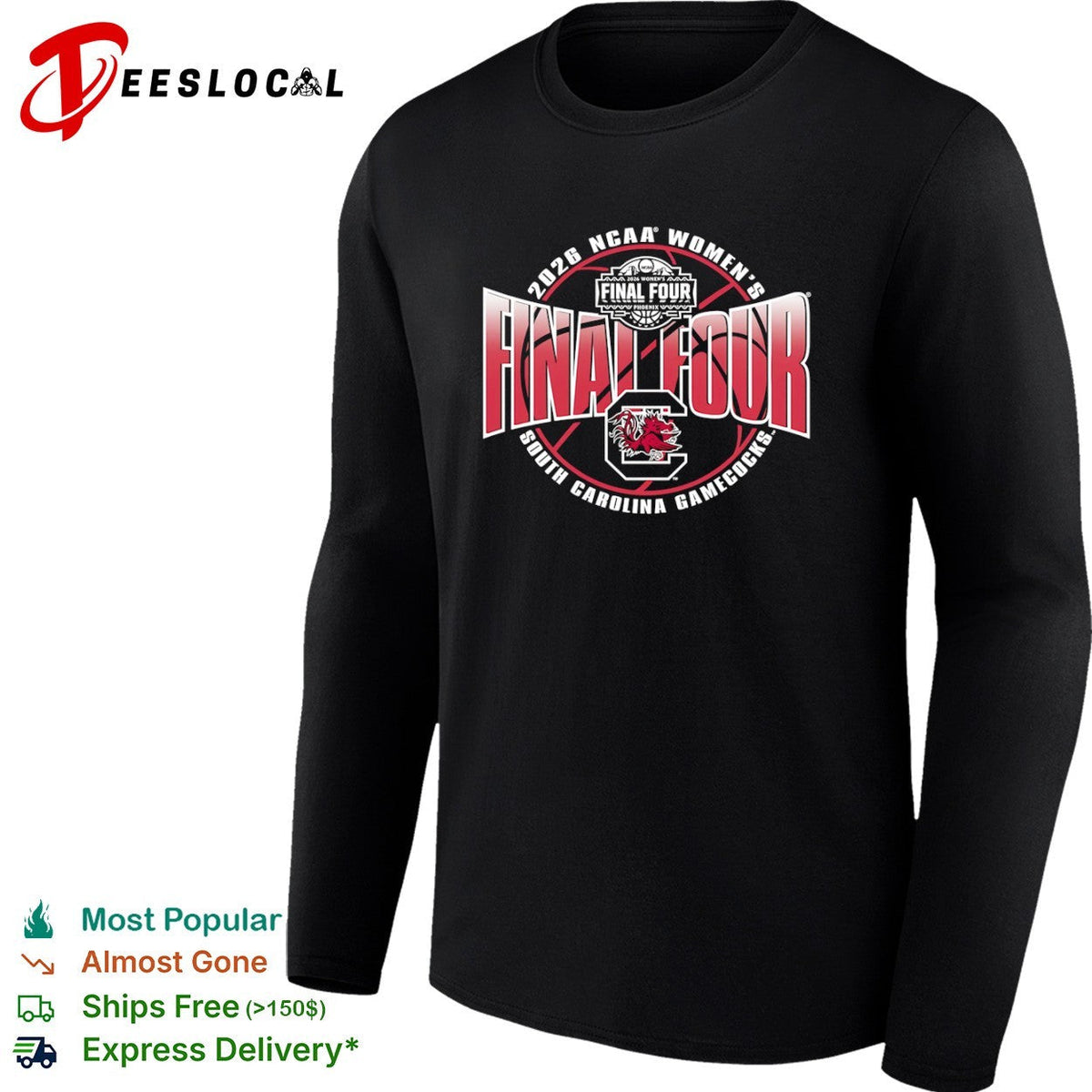2026 NCAA Final Four South Carolina Gamecocks Phoenix Basketball Tournament shirt Unisex