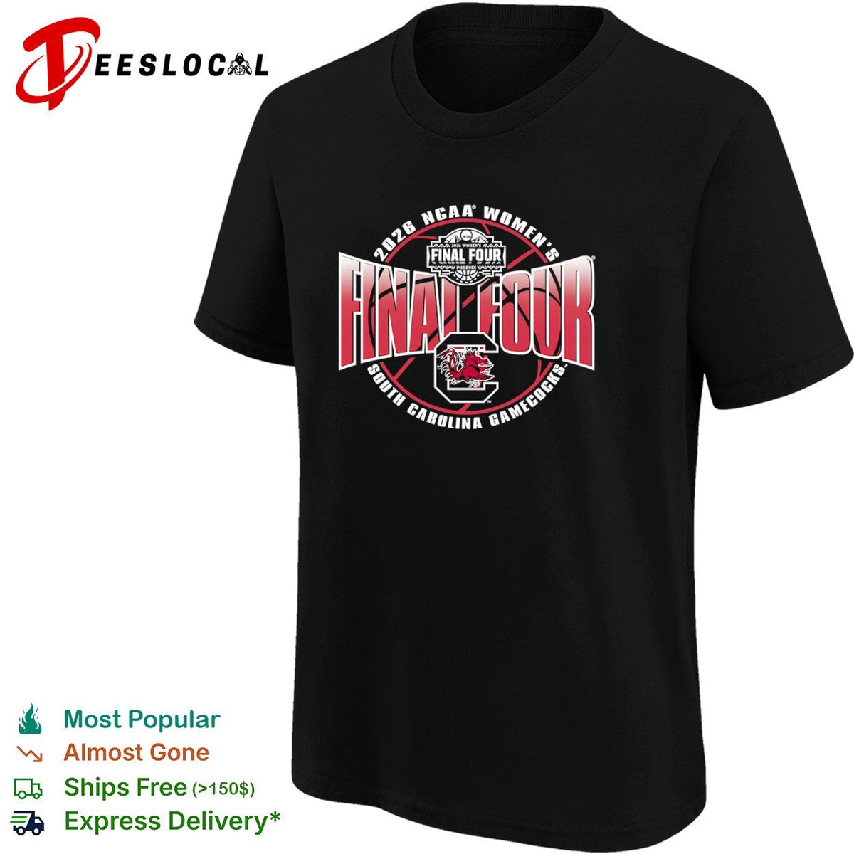 2026 NCAA Final Four South Carolina Gamecocks Phoenix Basketball Tournament shirt Unisex