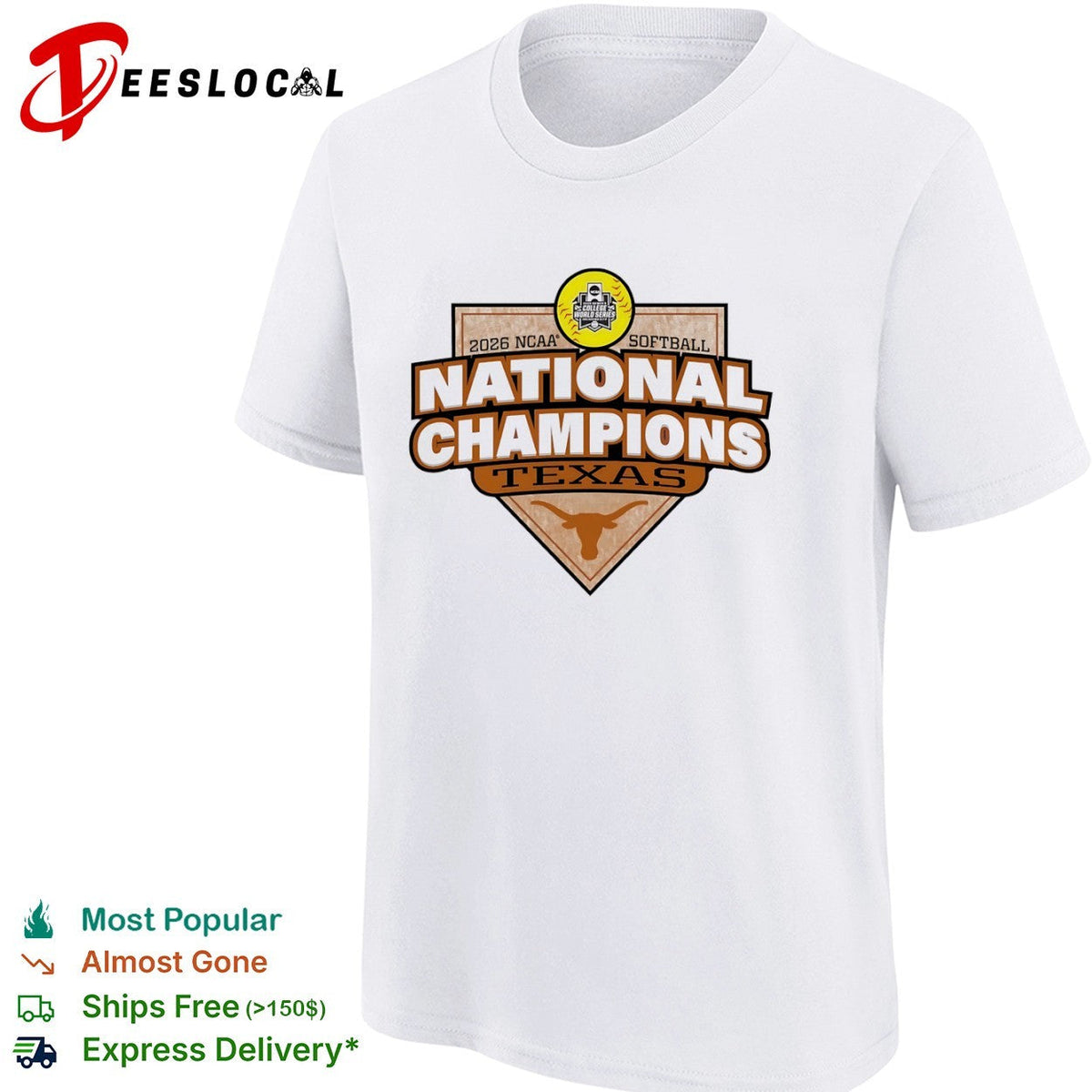 2026 NCAA Softball National Champions Texas Longhorns Women College World Series shirt Unisex