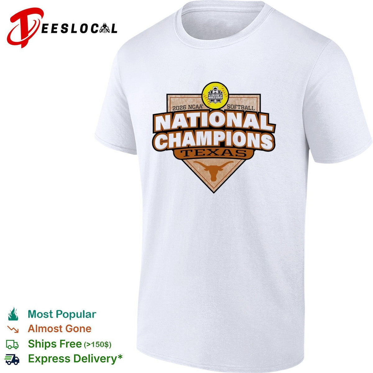 2026 NCAA Softball National Champions Texas Longhorns Women College World Series shirt Unisex