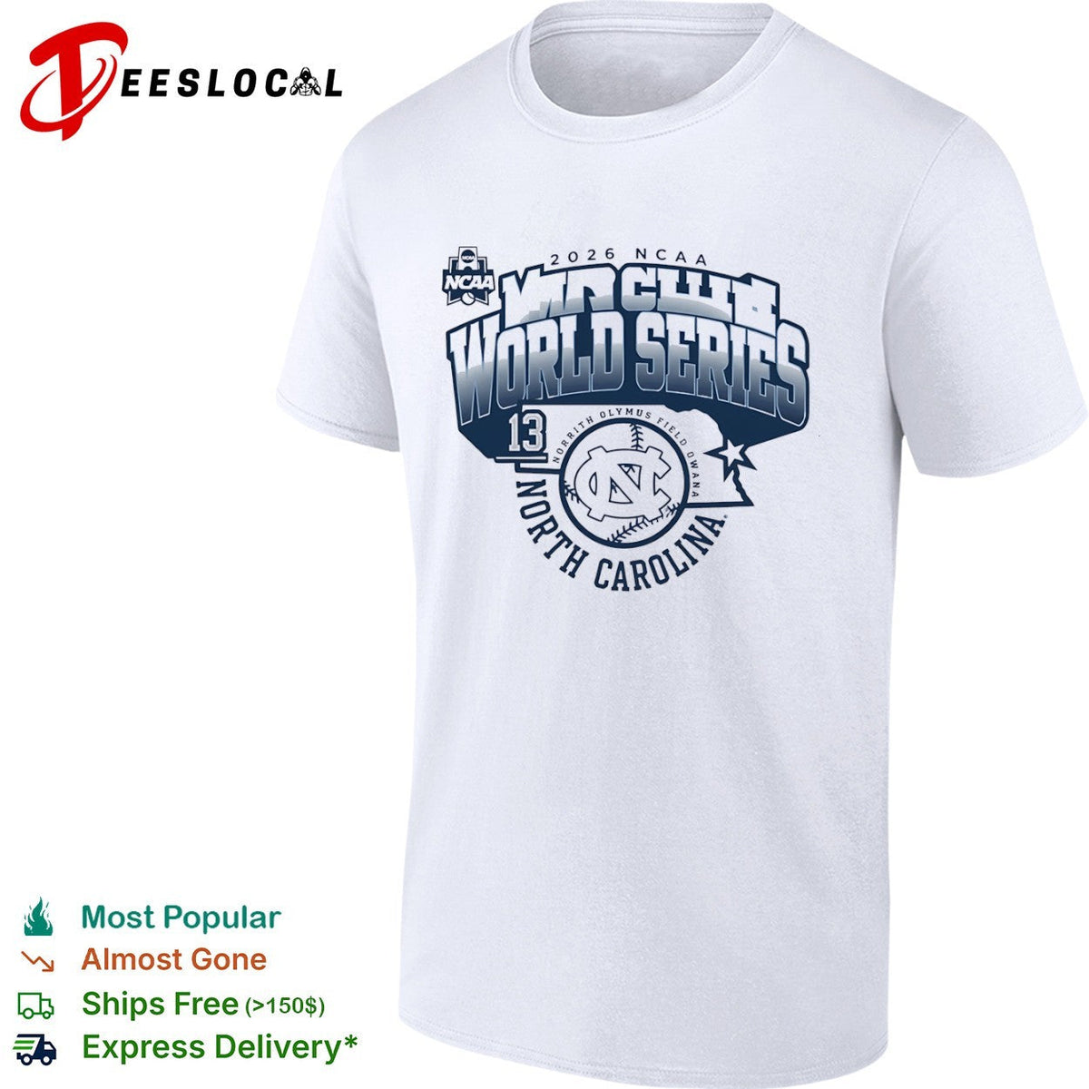 2026 NCAA World Series North Carolina Tar Heels Norrith Olymus Field Owana shirt Unisex