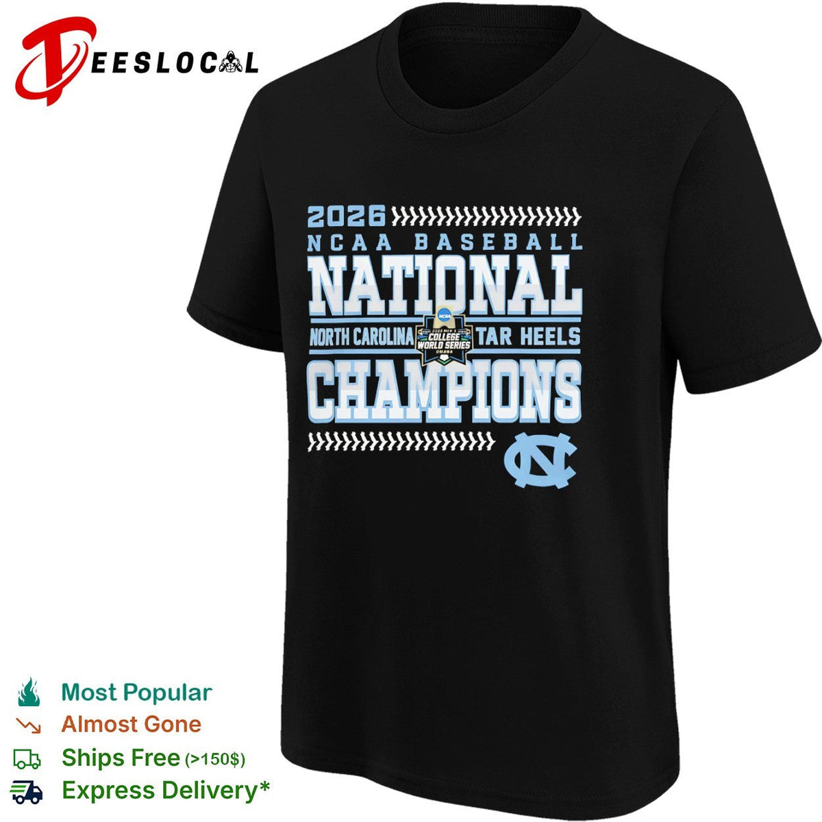 2026 North Carolina Tar Heels NCAA Baseball National Champions shirt Unisex
