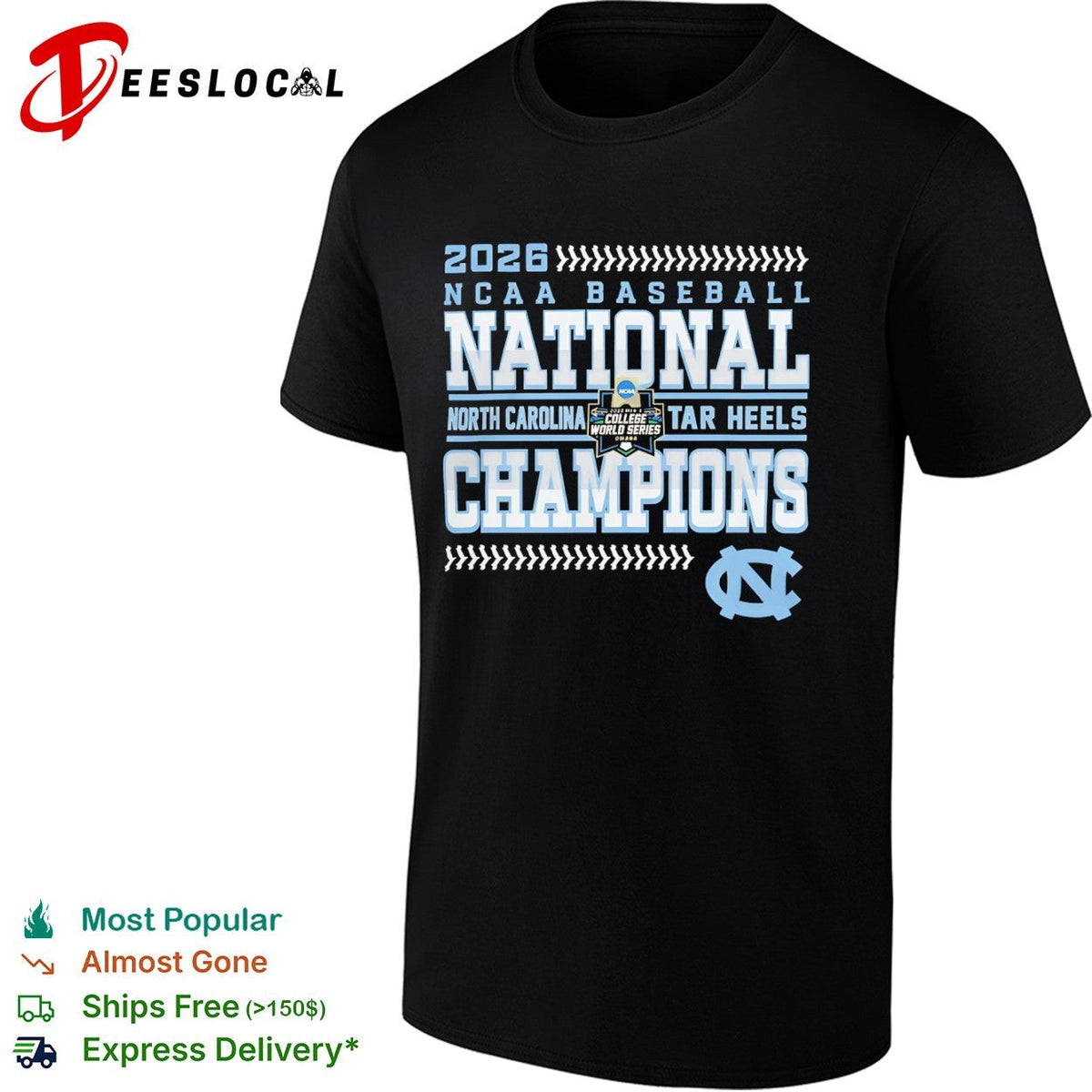 2026 North Carolina Tar Heels NCAA Baseball National Champions shirt Unisex