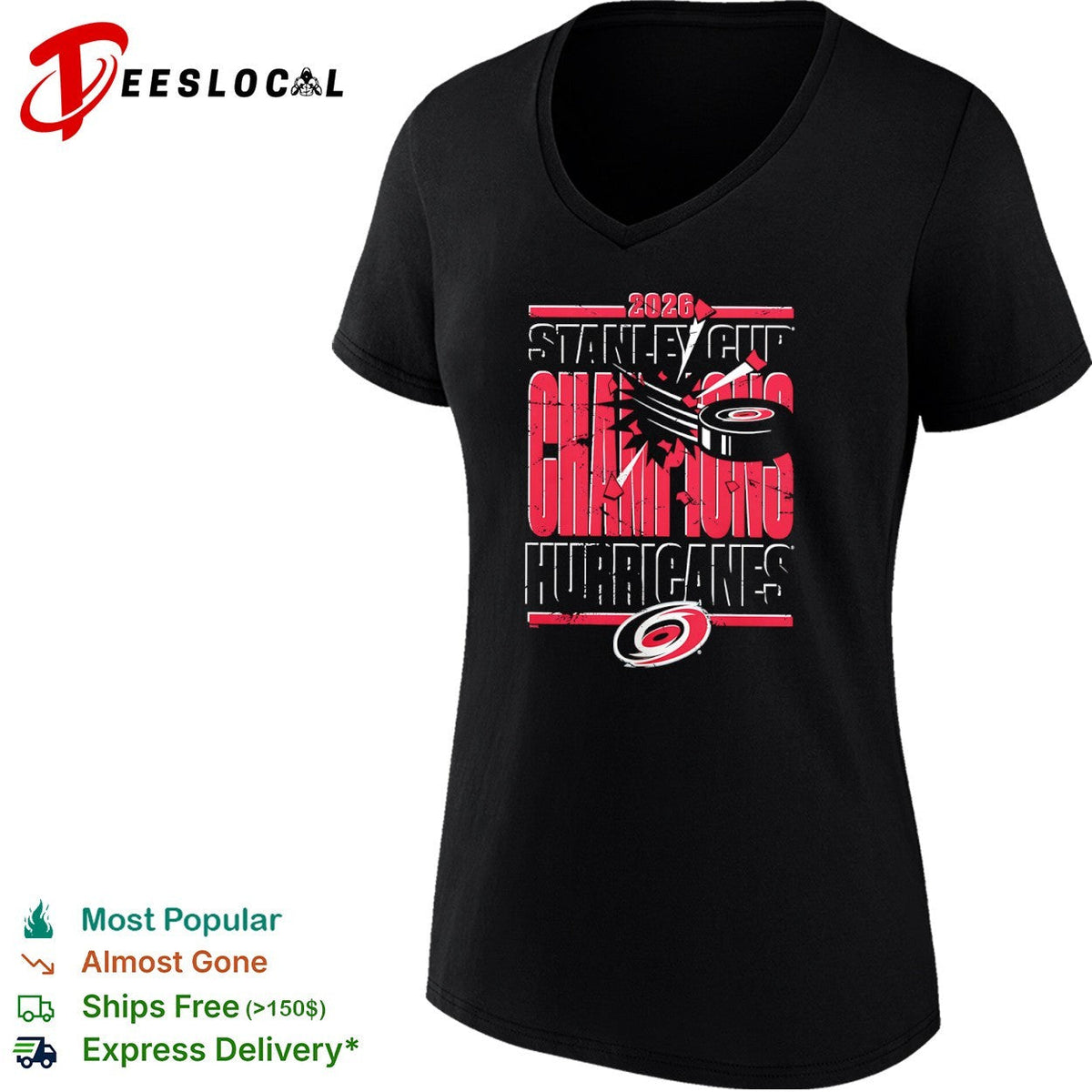 2026 Stanley Cup Champions Carolina Hurricanes ice hockey shirt Unisex